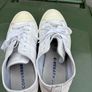shoes men size 9 used clean converse original white  Lether Image 3