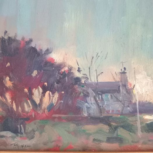 Norman Teeling..."Burrow Beach,Sutton" Gilt Framed Oil on Board Painting