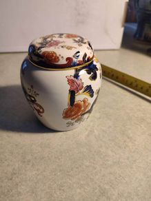 Vintage Ironstone Ginger Jar by Masons - Mandalay Pattern. Highly Collectible. Measures 4 inches high.