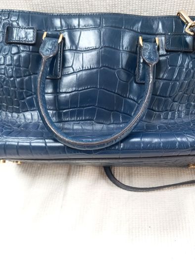 Michael Kors Navy Leather Bag