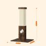 High Quality  Cat scratching post, scratching column, scratching trunk made of natural sisal rope, scratching post with plush toy ball, scratch protection for furniture, 73 cm high, vintage brown Image 4