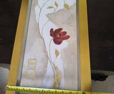 Floral wall art in gold frame