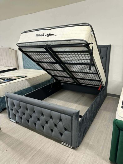 Double & King Size Bed Frame With Mattress Opt