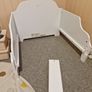 toddler bed, mattress, mattress protector and sheets Image 3