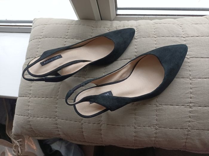 Black suede sling backs euro 38 Autograph, M & S
