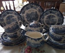 Avon Scenes Palissy 1790 teaset