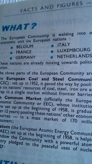 Vintage European Community "The Facts" Booklet, 1962.