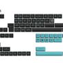 Akko Black&Cyan 197 ASA PBT Keycap Set ISO+ANSI Image 8