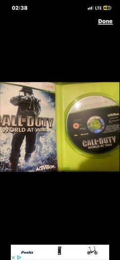 Call of duty world at war modern warfare 4 Xbox 360 game
