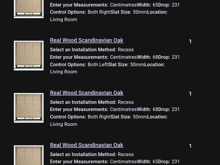 Scandinavian oak blinds
