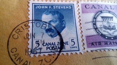 Panama Stamps. Canal Zone. circa 1966.