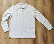 Cortefiel Men long sleeve polo - off white - new without tags - Size Large - 100% cotton