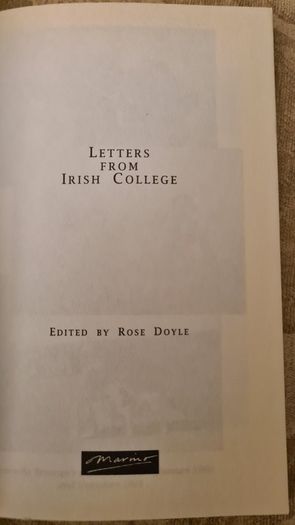 Letters From Irish College. Edited By Rose Doyle. Paperback In Very Good Condition.
