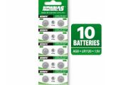 10 Batteries AG8 LR1120 1.5V Alkaline Button Cell
