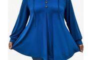 Lovely Blue Tunic Top with a Hood size 20/22