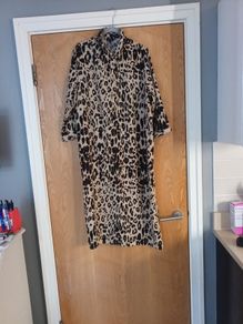 River Island  Animal Print  Shirt Dress. S.14. NEW.
