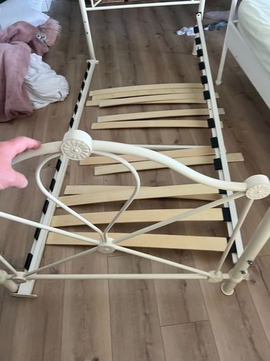single wrought iron bed