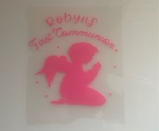 Diy Iron On vinyl Decal Communion.