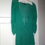 Green Cardigan Elegant lace pattern Size Small Image 7