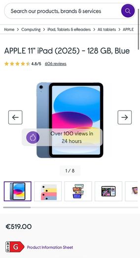 Apple ipad 11" 2025- 128GB