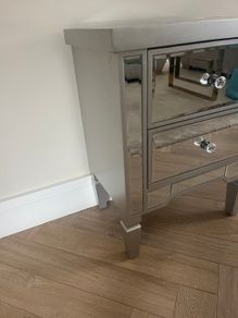 Modern mirrored bedside locker