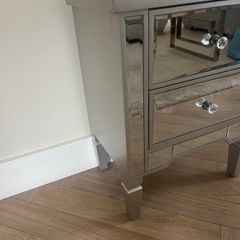 Modern mirrored bedside locker