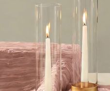 Elegant Glass Hurricane Candle Holders