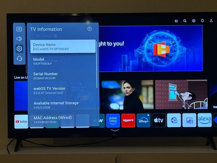 LG smart tv 50"