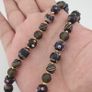 Antique Venetian African Style Skunk Eyes & Handmade Glass Pendant Necklace Image 7
