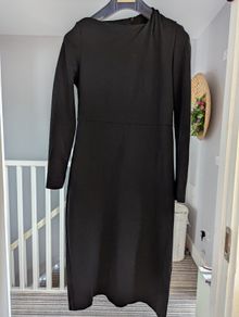 Asymetric COS cotton black dress
