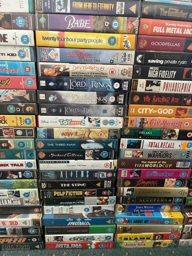 Entire VHS collection (200+ classic titles) plus working VHS player