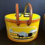 Amazing Collectable Large Oval Amish Patterned Tin Picnic Box with Handles, Very Rare to Find in Ireland - Funky Picnic Time! Props for Stage and Screen! Image 6