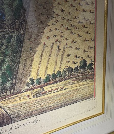 Pair of Very Large Reproduction Prints (4ft 6in x 3ft 9in) - Madingley Hall, Cambridge after Kip & Knyff (1707)