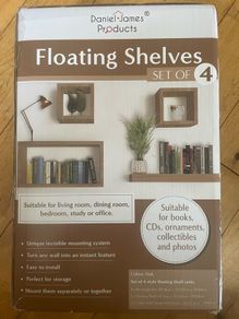 4 x NEW Wall Floating Cube Shelves