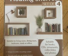 4 x NEW Wall Floating Cube Shelves