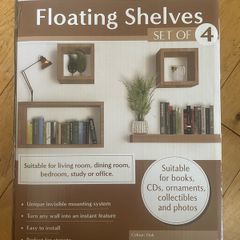4 x NEW Wall Floating Cube Shelves
