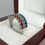 Silver Harry Ivens Multi Gemstone Band  A Masterpiece of Color Image 8