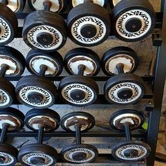 Dumbbells and rack