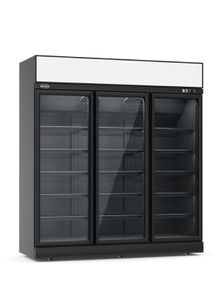 Combisteel Freezer 3 Glass Doors Black Ins-1530f B