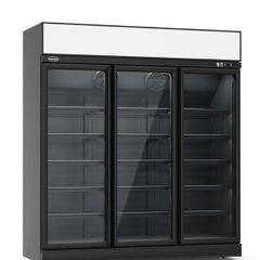 Combisteel Freezer 3 Glass Doors Black Ins-1530f B