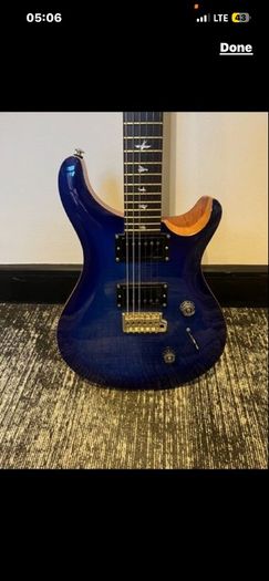 PRS SE Custom 24 Faded Blue With Pickups Fishman Fluence Classic electric guitar