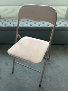 pink folding chair