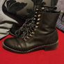 Price drop Zara Trafaluc Black Leather Combat Boots Size EU 39 Image 5