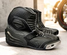 Genuine Leather Motorbike Riding Boots | Waterproof Motorcycle Boots for Men | Protective Biker Boots