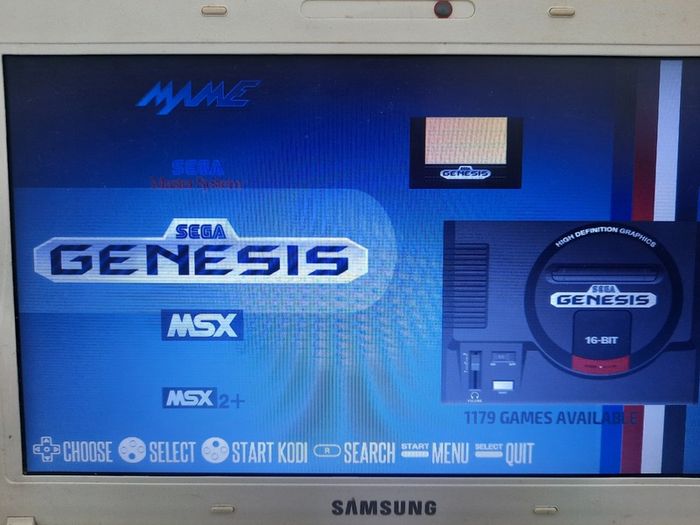 Samsung netbook with Retro gaming Operating system