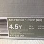 Nike Air Force 1 Perf  Black & Metallic Gold Kids UK 4 Brand New & Unworn Image 2