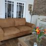Soft Tan Leather Couch Image 5