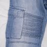 Peviani Blue Light Wash Moto Style Cargo Denim Jeans W30 L33 Image 9