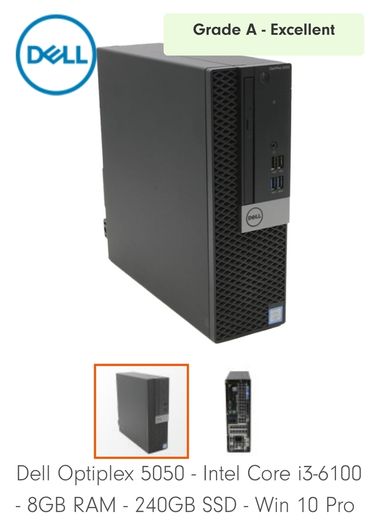 Dell Optiplex 5050 - Intel  8GB RAM - 240GB SSD - Win 10 Pro