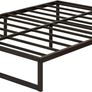 Small Double Bed Frame 120x190 cm Metal Platform Bed Small Double Steel Slat Support, Easy Assembly, Noise Free, No Box Spring Needed, 36cm High, Black Image 8